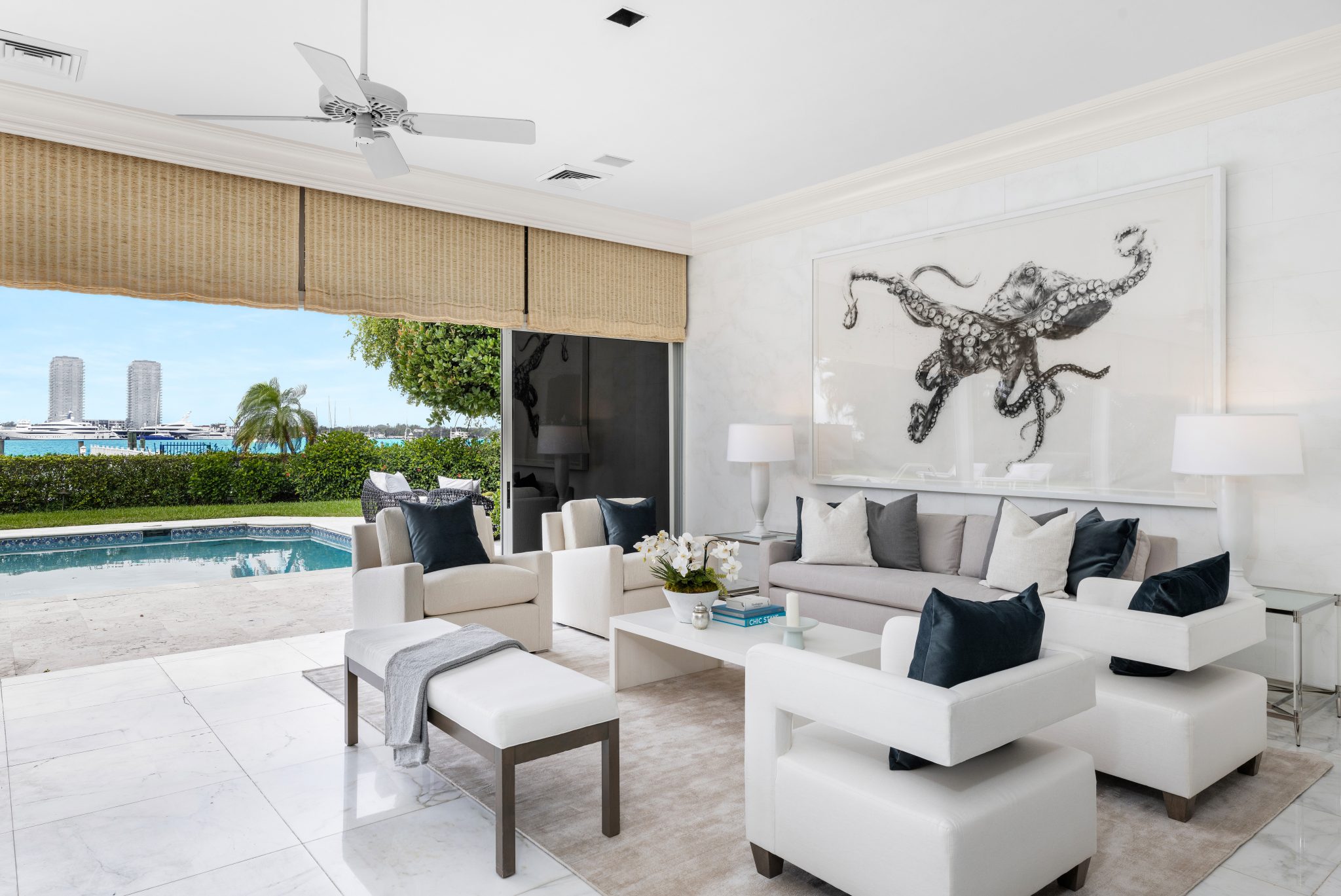 Living Area 8 Christian Angle Palm Beach Florida Real Estate